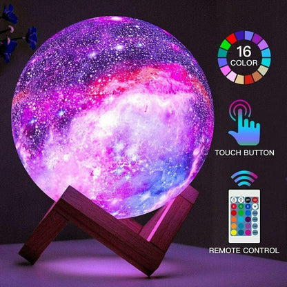 Gedruckte 3D-Galaxie-Mondlampe